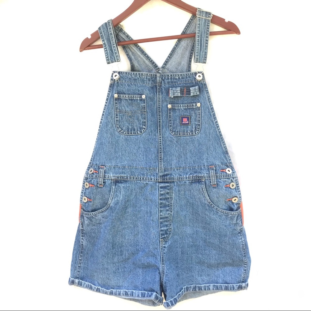 Vintage BUM Jeans Denim Shorts Overalls Large